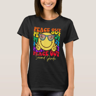 Peace Out Second Grade Graduation Shirt Kid Smile 