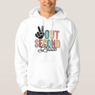 Peace Out Second Grade Last Day Of School 2022 Gra Hoodie