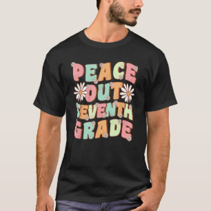 Peace Out Seventh Grade Daisy Groovy 1 T-Shirt