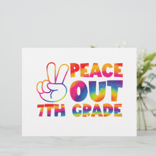 Peace Out Seventh Grade Tie Dye Last Day 7th Grade Custom Letterhead