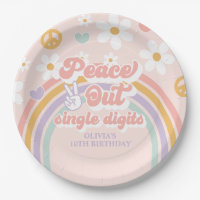 Peace Out Single Digits 10th Birthday