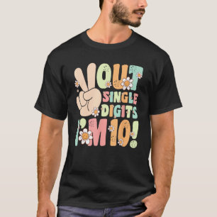 Peace Out Single Digits I m 10 Birthday Party Boys T-Shirt