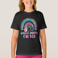 Peace Out Single Digits Im 10 Tie Dye Birthday 