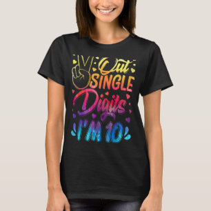 Peace Out Single Digits I'm 10 Year Old 10th Birth T-Shirt