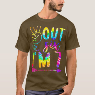 Peace Out Six Im 7 Tie Dye 7th Happy Birthday Boy T-Shirt