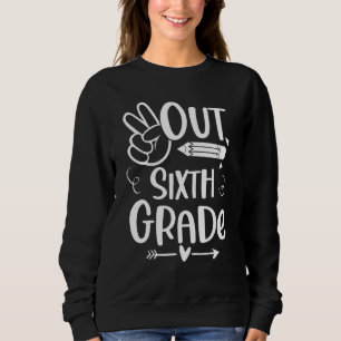 Peace Out Sixth Grade Tie Dye Graduation Boys Girl Sweatshirt