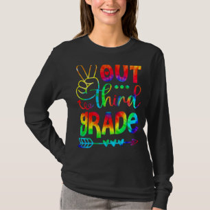 Peace Out Third Grade Happy Last Day Of School Tie T-Shirt