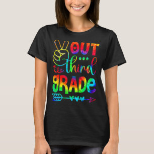 Peace Out Third Grade Happy Last Day Of School Tie T-Shirt