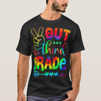 Peace Out Third Grade Happy Last Day Of School Tie T-Shirt
