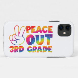 Peace Out Third Grade Tie Dye Last Day 3rd Grade  iPhone 11 Case