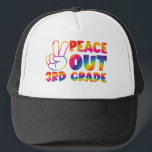 Peace Out Third Grade Tie Dye Last Day 3rd Grade  Trucker Hat<br><div class="desc">Peace Out Third Grade Tie Dye Last Day 3rd Grade</div>