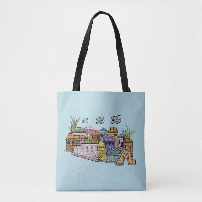 Peace over Jerusalem Tote Bag (Front)