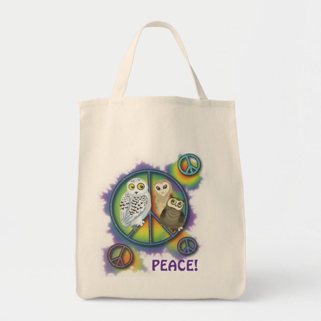 Peace Owl~tote bag (Front)