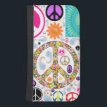 Peace & Paisley Collage Samsung S4 Wallet Case<br><div class="desc">I am an old hippie,  and an embarrassment to my grandchildren...  a fact that gives me great glee. Peace symbols & paisley make me happy.</div>