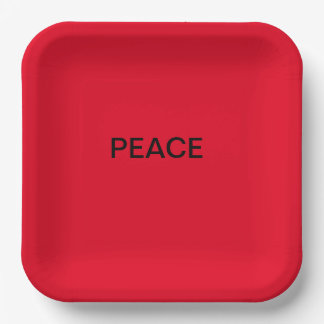 PEACE Paper Plate