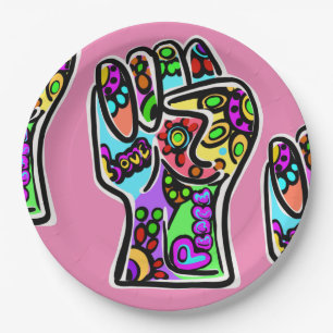PEACE PARTY PAPER PLATE