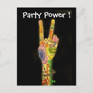Peace & Party Power  Invitation - Save the Date !