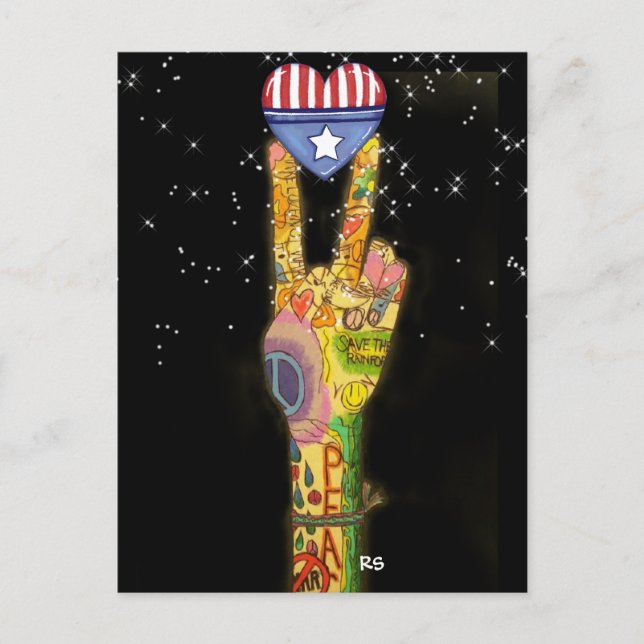 Peace, Party, Victory USA Invitation - SRF (Front)