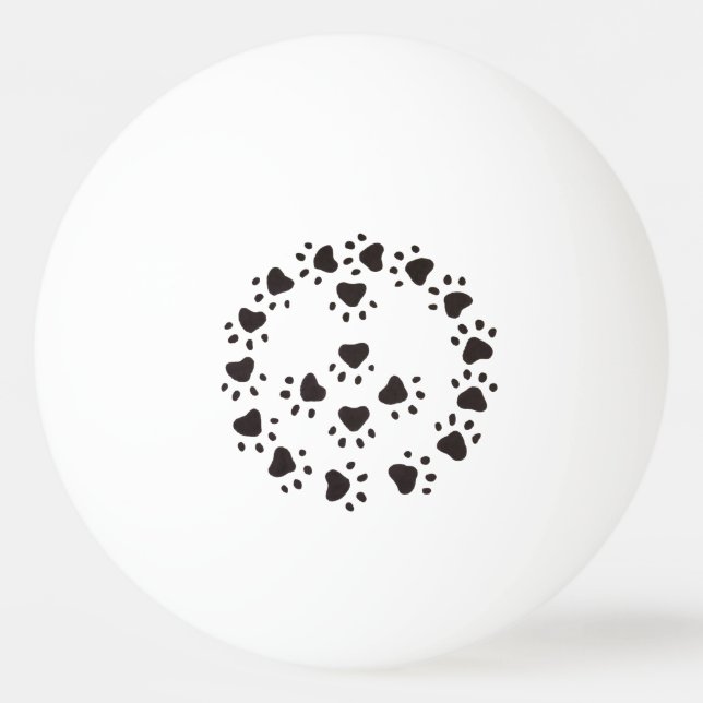 Peace Paws Ping Pong Ball (Front)
