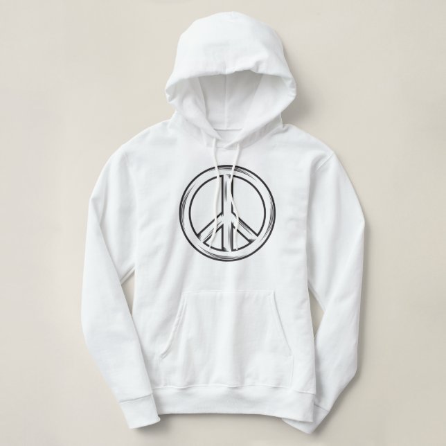 Peace Peace Sign for Men and Women  Hoodie (Design Front)
