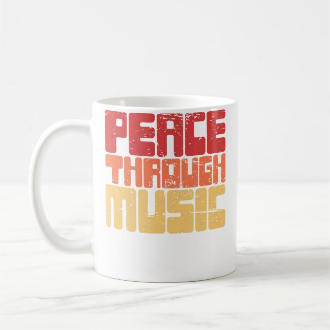 Peace - Piano Lessons Piano Player  Piano Teacher Coffee Mug (Left)