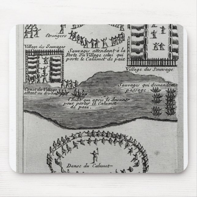 Peace pipe dance of the Iroquois Mouse Mat (Front)