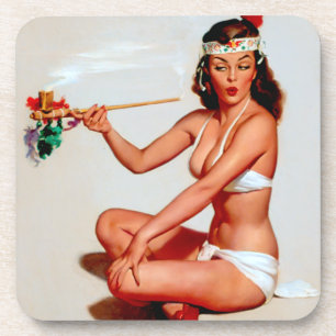Peace Pipe Pin Up Coaster