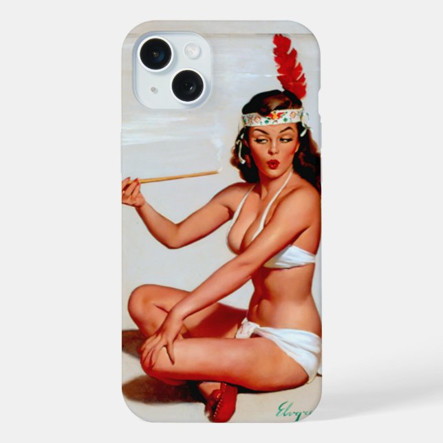 Peace Pipe Pinup iPhone Case (Back)