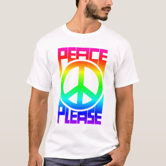 Peace Please Rainbow Lettering T-Shirt