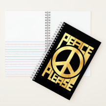 Peace Please Soft Gold Lettering