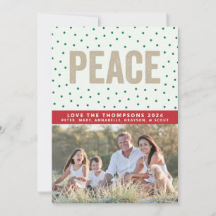 Peace Polka Dot Holiday Card