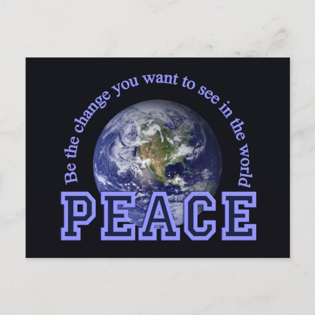 Peace postcard, customise postcard (Front)