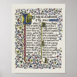 Peace Prayer of St. Francis of Assisi Poster