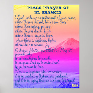 Peace Prayer of St. Francis   Poster