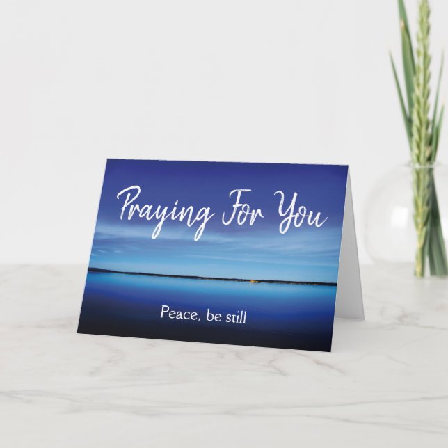 Peace PRAYING FOR YOU Christian Card (Front)