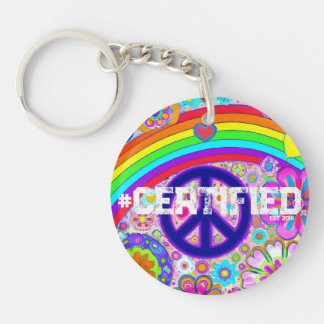 PEACE PRIDE Tie-Dye KEY CHAIN 