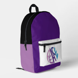 PEACE PRINTED BACKPACK