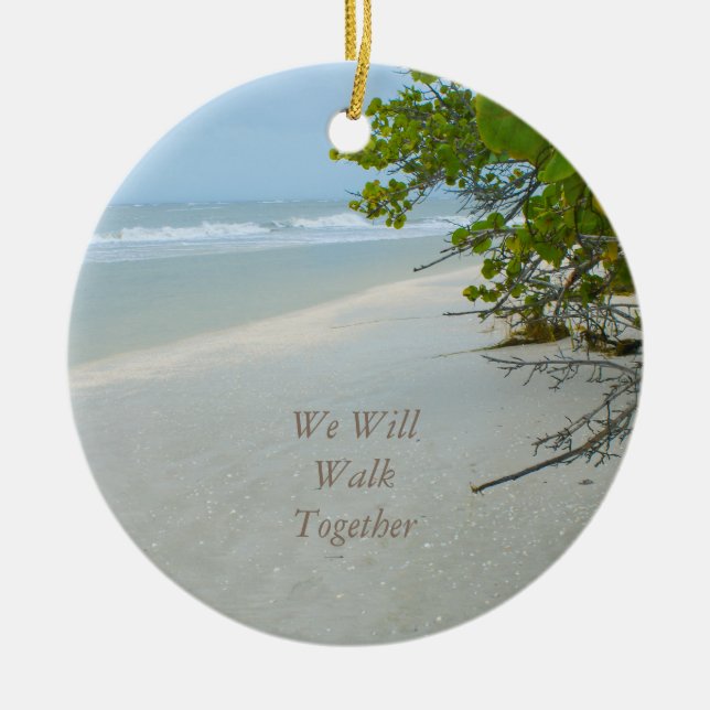 Peace & Quiet on Sanibel Island Circle Ornament (Front)