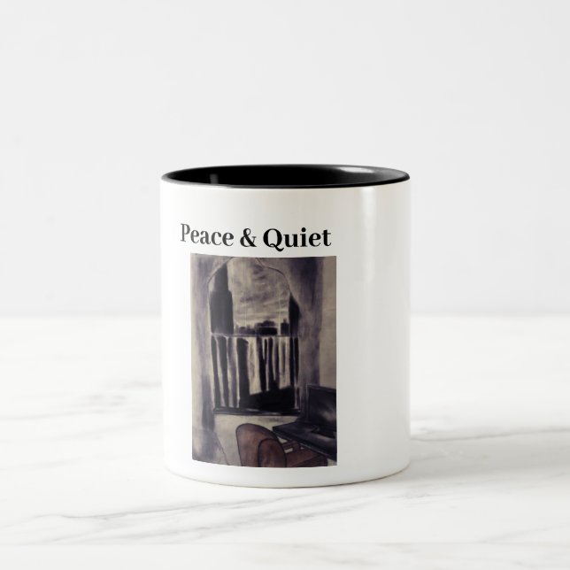 Peace & Quiet Two-Tone Coffee Mug (Center)