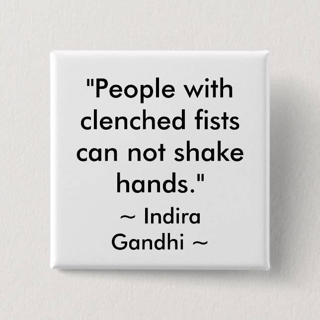 PEACE QUOTE 15 CM SQUARE BADGE (Front)