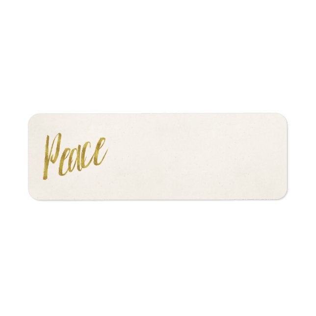 Peace Quote Faux Gold Foil Sparkly Template Custom (Front)