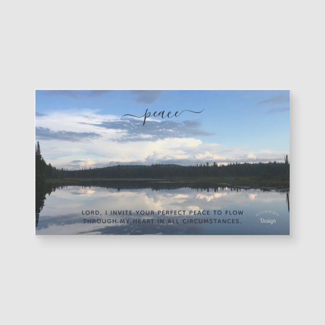 Peace Quote Inspiring Landscape Photography Magnet (Front)