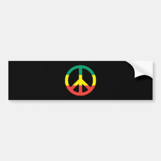 peace rasta bumper sticker