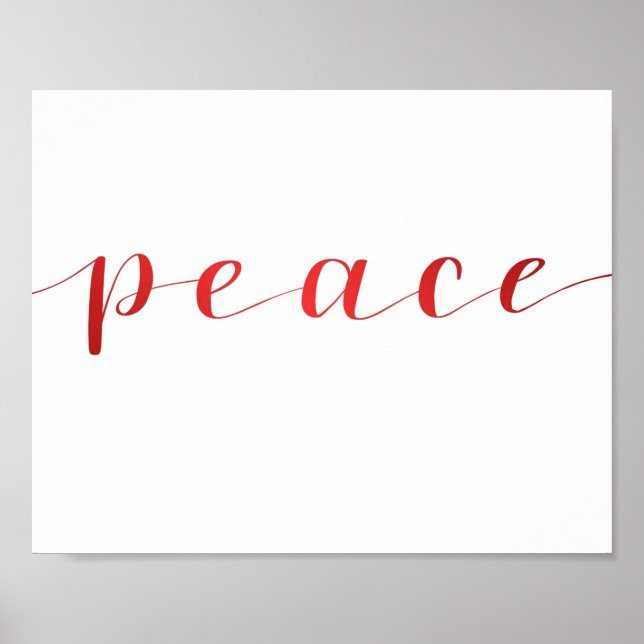 Peace- red foil effect poster (Front)