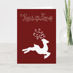 Peace Reindeer Holiday Card