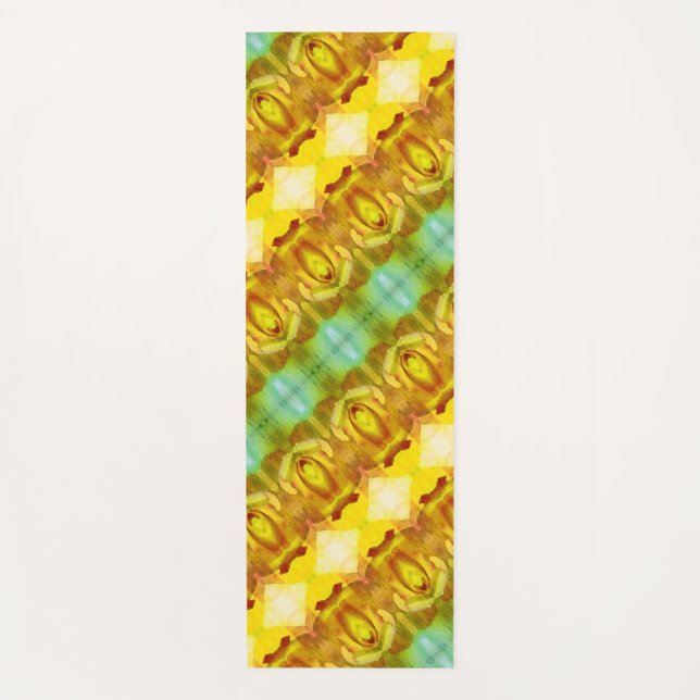Peace Rose Ikat 6 Yoga Mat (Front)