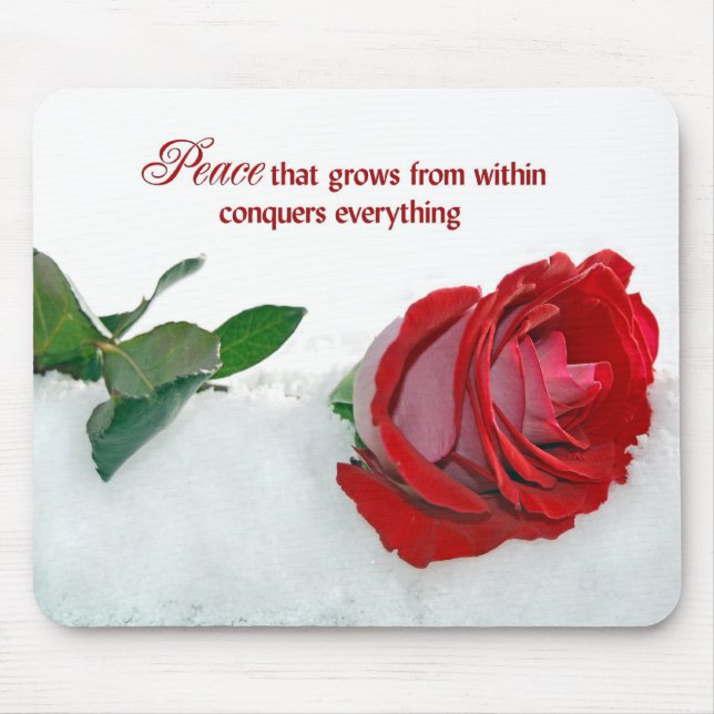 Peace Rose Mouse Mat (Front)