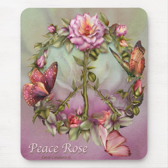 Peace Rose Mousepad (Front)