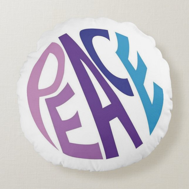 PEACE  ROUND CUSHION (Front)