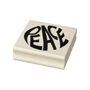 PEACE RUBBER STAMP